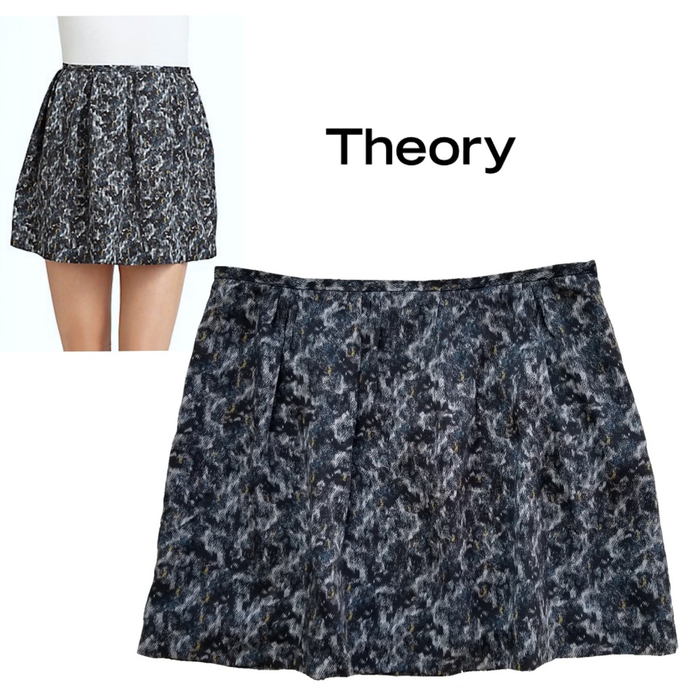 Theory Lilory W Silk Skirt